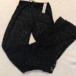 Bisou Bisou Swimwear cover up drawstring pants.